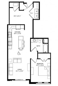 The Monroe 1 Bedroom - Unit G