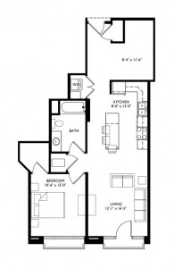 The Monroe 1 Bedroom - Unit H