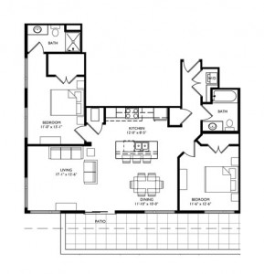 The Monroe 2 Bedroom - Unit R