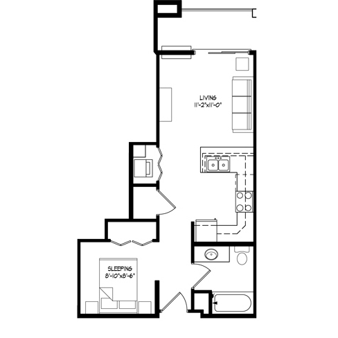 Parman Place Efficiency - Unit Style B