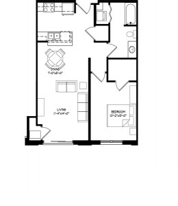 Parman Place 1 Bedroom - Unit Style G