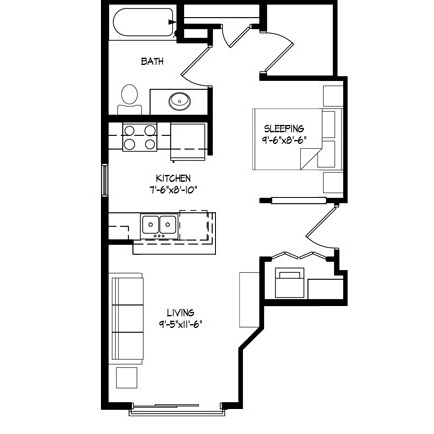 Parman Place Studio - Unit Style I