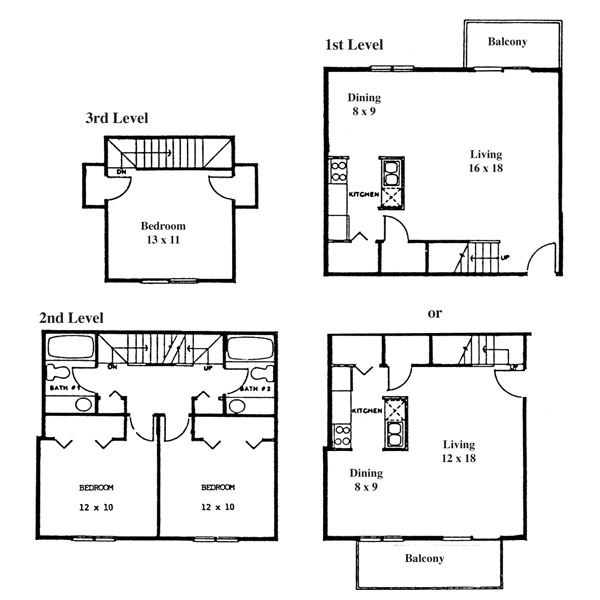 Renee Row 3 Bedroom - 3 Level Townhouse