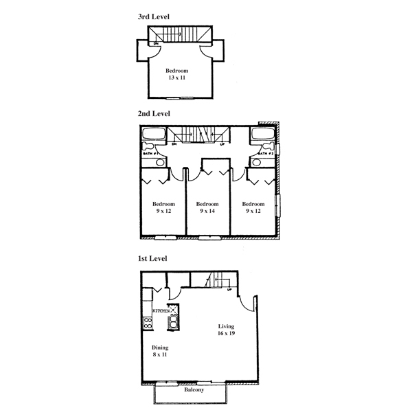 Renee Row 4 Bedroom - 3 Level Townhouse