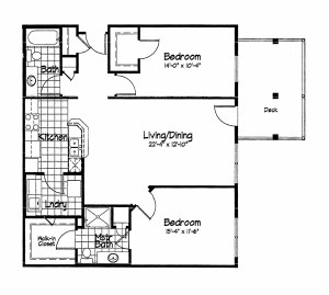 Cortland Pond 2 Bedroom - Unit C