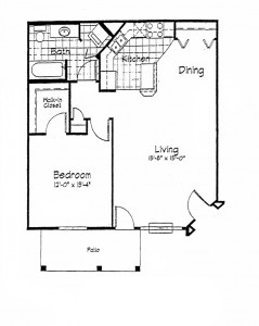 Cortland Pond 1 Bedroom - Unit D