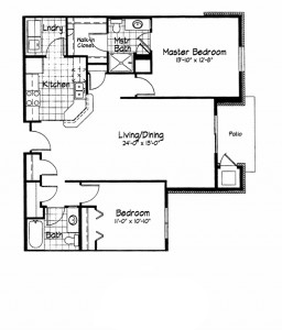 Cortland Pond 2 Bedroom - Unit H