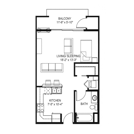 Hawks Landing Studio - Building A Unit D