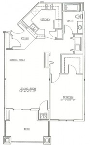 Hawks Landing 1 Bedroom - Unit B