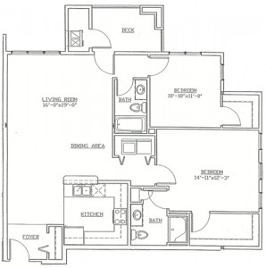 Hawks Landing 2 Bedroom - Unit D