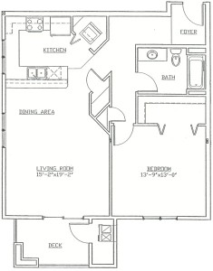 Hawks Landing 1 Bedroom - Unit H