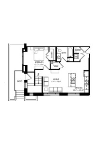 Capitol's Edge Apartments 1 Bedroom - Unit Type A2