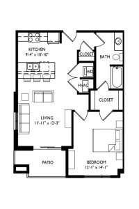 Capitol's Edge Apartments 1 Bedroom - Unit Type F