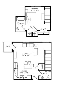 Capitol's Edge Apartments 1 Bedroom - Unit Type L