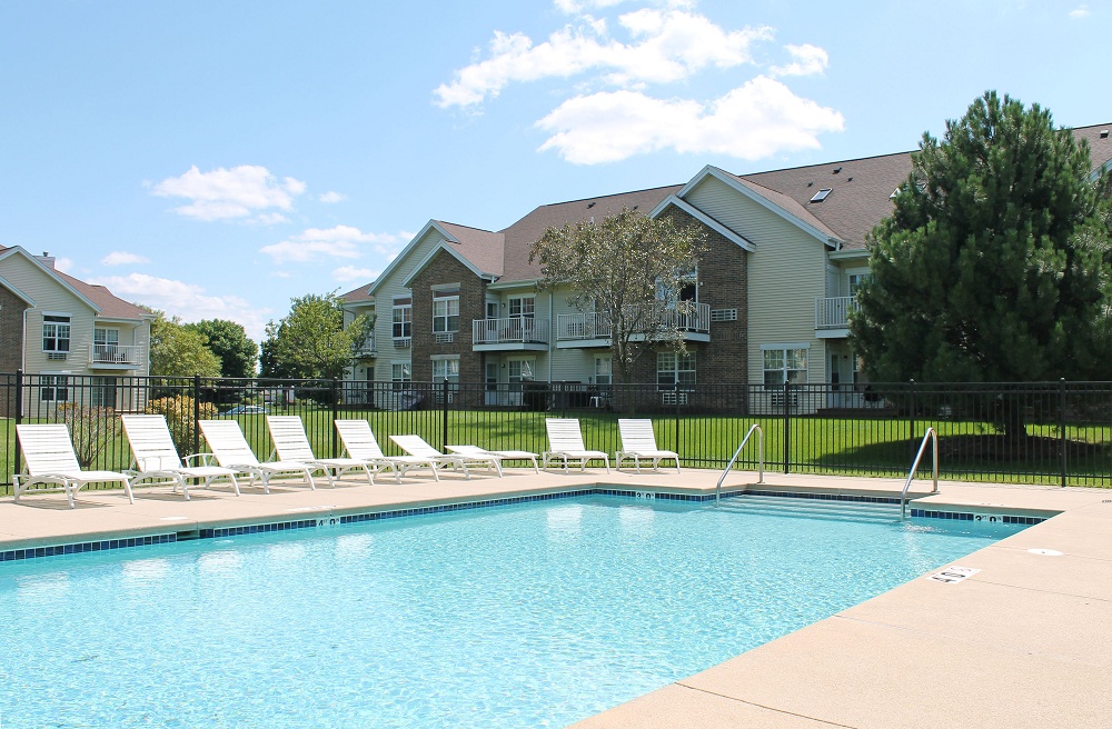 Apartment complex pool