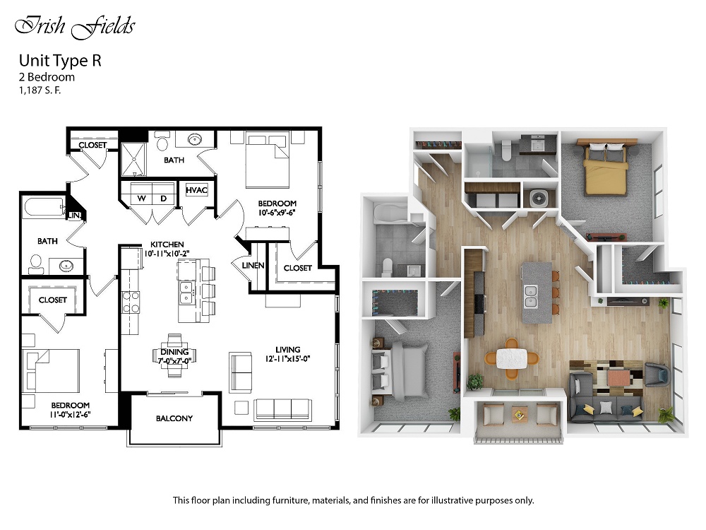 Irish Fields 2 Bedroom - R