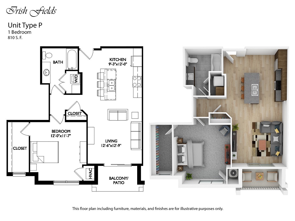 Irish Fields 1 Bedroom - P