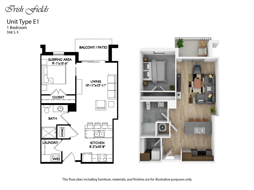 Irish Fields Micro 1 Bedroom - E1