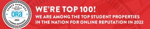 WE'RE TOP 100! We are among the top student properties in the nation for online reputation in 2022