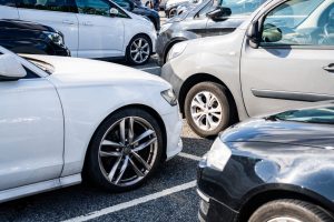 Cars in a parking lot