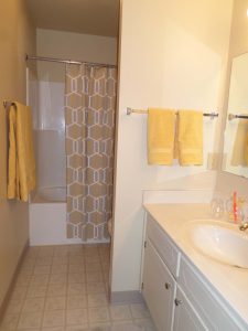 Small apartment bathroom